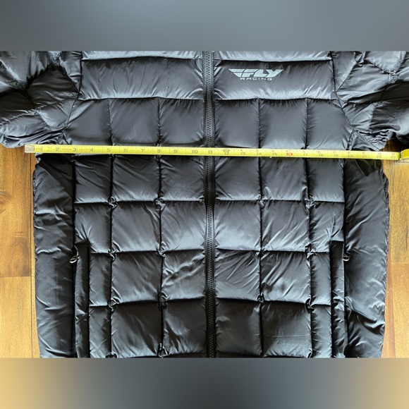 FLY racing down puffer jacket hooded black large - Picture 4 of 10